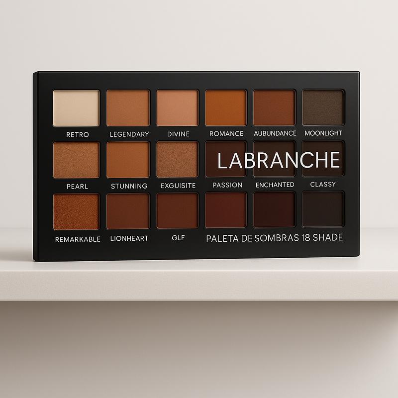 Paleta de Sombras Labranché – 18 Tons de Elegância e Poder