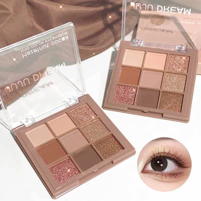 Paleta de sombras luxuosa em 9 cores