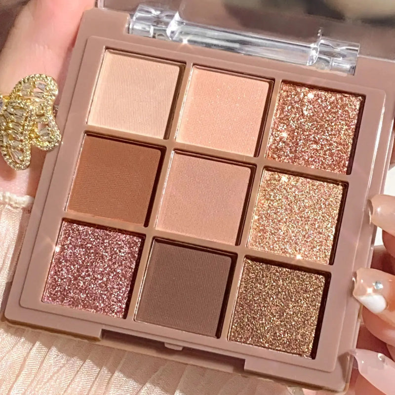Paleta de sombras luxuosa em 9 cores