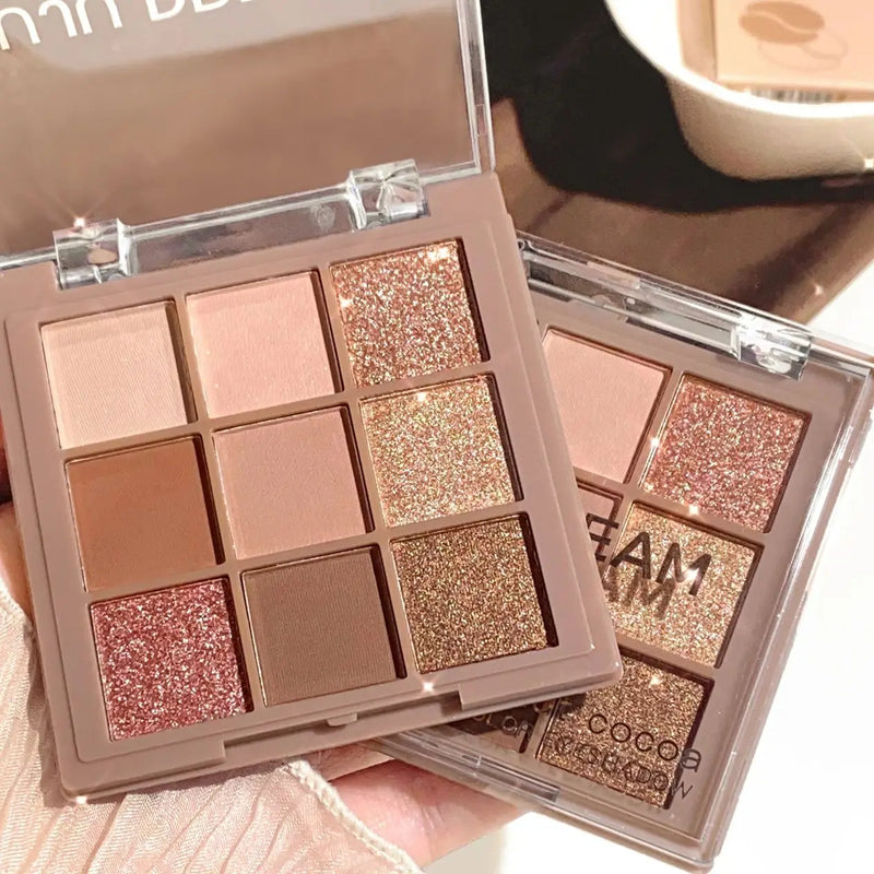Paleta de sombras luxuosa em 9 cores